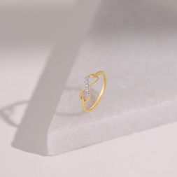 Infinity Grace 9Kt Yellow Gold Diamond Ring