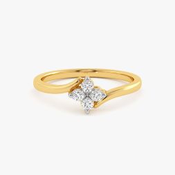 Clover Elegance Yellow Gold Diamond Ring