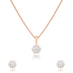 Floral Gleam Diamond Pendant