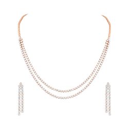 Stunning Casual 18kt Rose Gold Necklace Set
