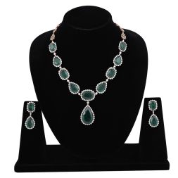 Green Drop Diamond Necklace Set