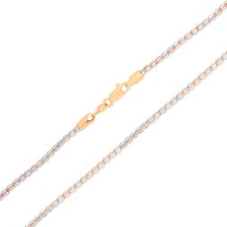 Flat Textured Yellow Gold Chain