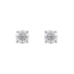 Casual Diamond and Yellow Gold Studs