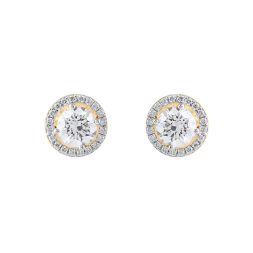 Cocktail Yellow Gold and Diamond Studs