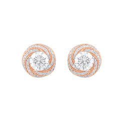 Aesthetic Diamond and Rose Gold Studs