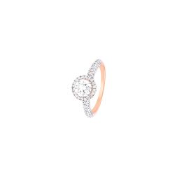 Stylish Diamond and Rose Gold Solitaire Finger Ring