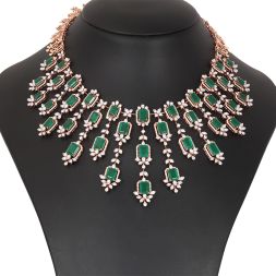 Emerald Enchantment Diamond Necklace