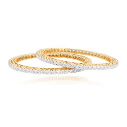 Enchanting Diamond Studded Bangle Set of 2