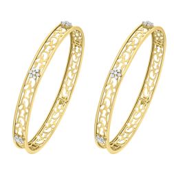 Exquisite Diamond Bangle Set of 2