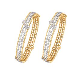 Sparkling Diamond Bangle Set of 2