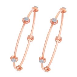 Charming Bangle Studded With Diamonds Set of 2