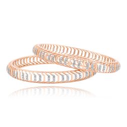 Shimmering Diamond Bangle Set
