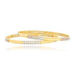 Elegant Diamond Bangle Set of 2