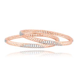 Sparkling Elegance Diamond Bangle Set of 2