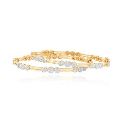 Sparkling Diamond Bangle Set of 2