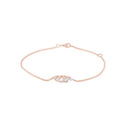 Delicate Rose Gold and Diamond Chain Bracelet