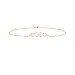 Geometric Design Rose Gold and Diamond Bracelet