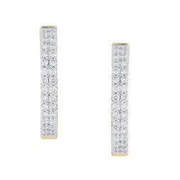 Glossy Yellow Gold Earrings