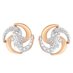 Spiral Petalled 14KT Rose Gold Earrings