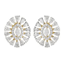 Oval Diamond Earrings