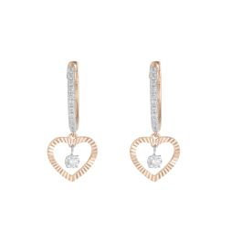 Heart Pattern Diamond Earrings