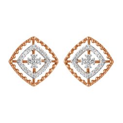 Square Studded Diamond Earrings