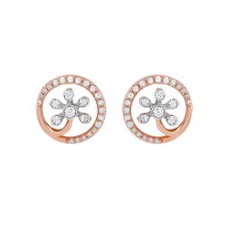 Stunning Floral Rose Gold Earrings