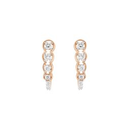 Attractive Diamond Rose Gold Earrings