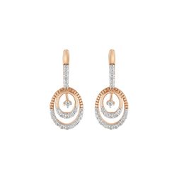 Delightful Rose Gold Diamond Earrings