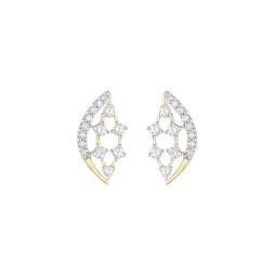 Graceful Yellow Gold Diamond Earrings
