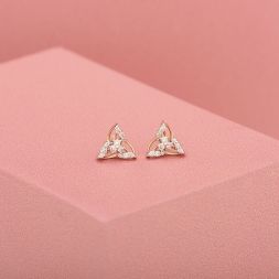 Pure Sparkle Diamond Stud Earrings