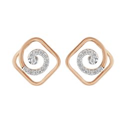 Timeless Rose Gold and Diamond Studs Earring