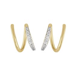 Spiral Design Diamond Earrings