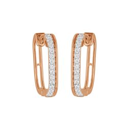 Urbane Rose Gold and Diamond Earrings