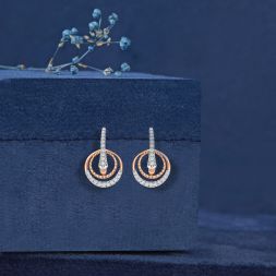 Simple Geometric Diamond Earrings