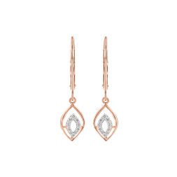 Elegant Drop Design Diamond Earrings