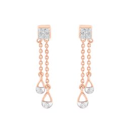 Subtle Geometric Design Diamond Danglers