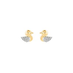 Quirky Duck Design Diamond Studs