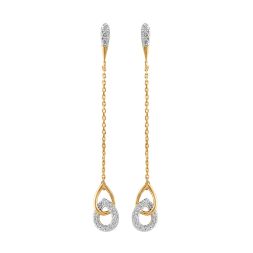 Sparkling Drop Design Diamond Danglers