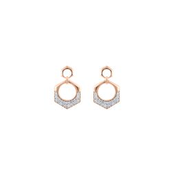 Sleek Diamond and Rose Gold Desired Earrings