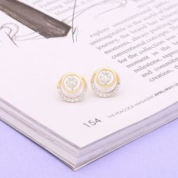 Concentric Circular Diamond Studs