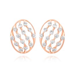 Beautiful 18KT Rose Gold Geometric Women Earring
