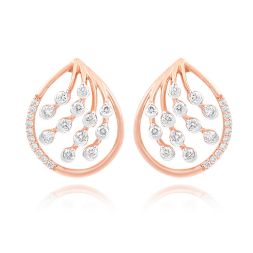 Breathtaking 18KT Rose Gold Drop Women Earring