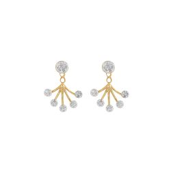 Statement Yellow Gold and Diamond Earrings