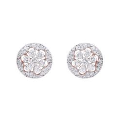 Graceful Rose Gold Diamonds Earrings