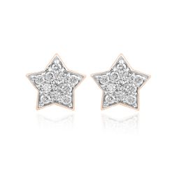 Lovely 14KT Rose Gold Star Earring