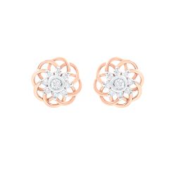 Luminous Rose Gold Sparkle Earrings