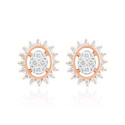 Exquisite 18KT Rose Gold Cluster Earring