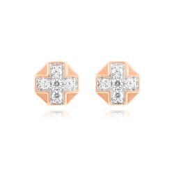 Octagon Diamond Stud