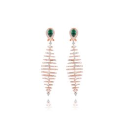 Modern Chandelier Diamond Earrings